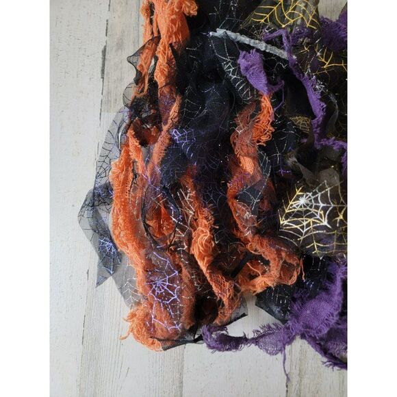 Spider web Grim Reaper AS IS hanging skeleton Halloween set decor - Picture 3 of 11